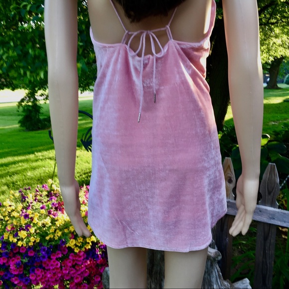 LIGHT PINK VELVET DRESS - Picture 2 of 9